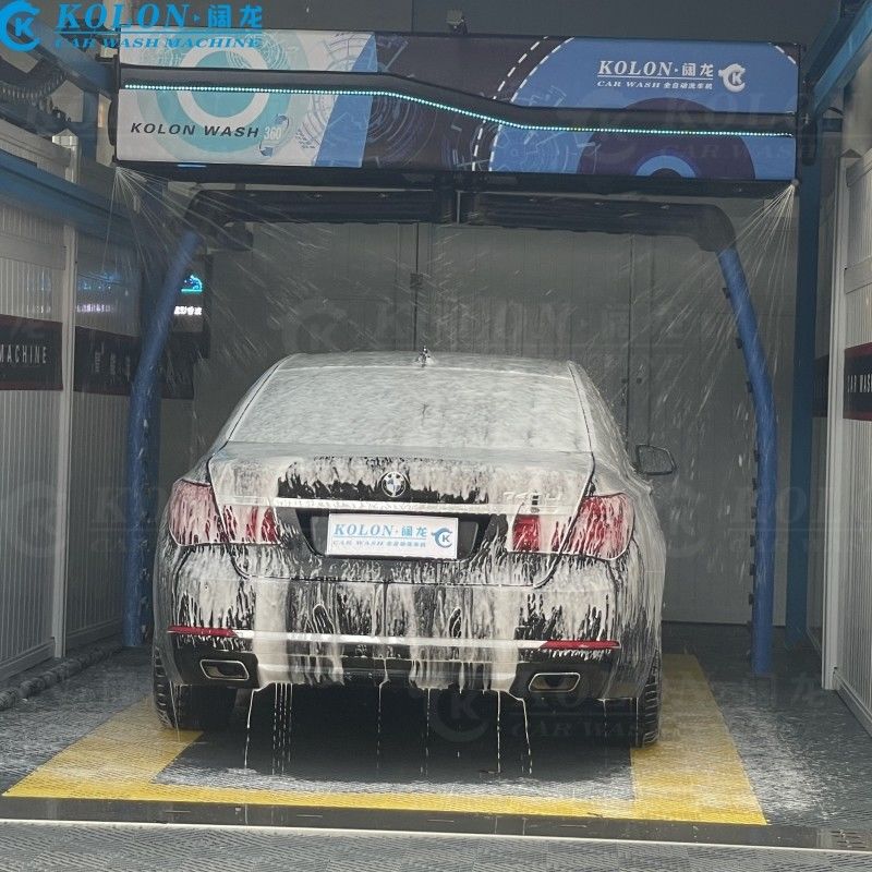 Otomatik fırçasız dokunmaz araba yıkama makinesi KL360-2 18.5kw Su pompası 12kw Hava kurutucu