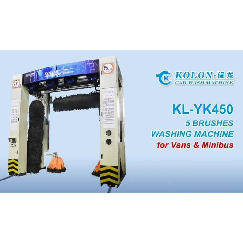 Roll Over 5 fırçalar Otomatik otobüs yıkama makinesi üfleyici sabit KL-YK450 otobüs yıkama makinesi