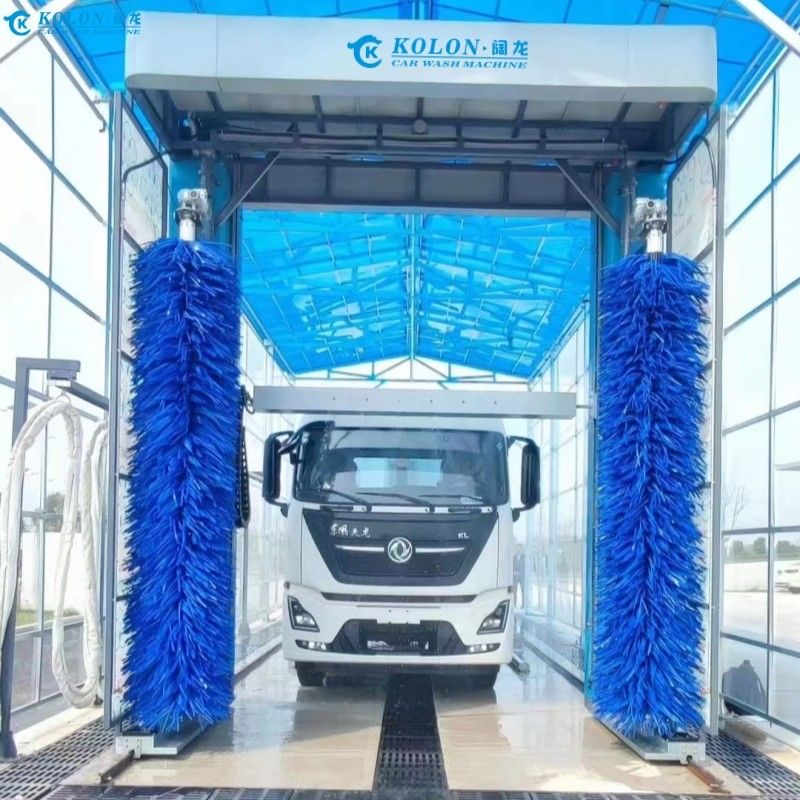 Su tasarrufu yapan elektrikli otobüs yıkama sistemi PLC kontrolü ile 80L/ araba su tüketimi ile